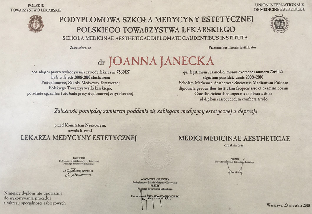 Gabinet dr Joanny Janeckiej najniższe ceny medycyna estetyczna woj. śląskie